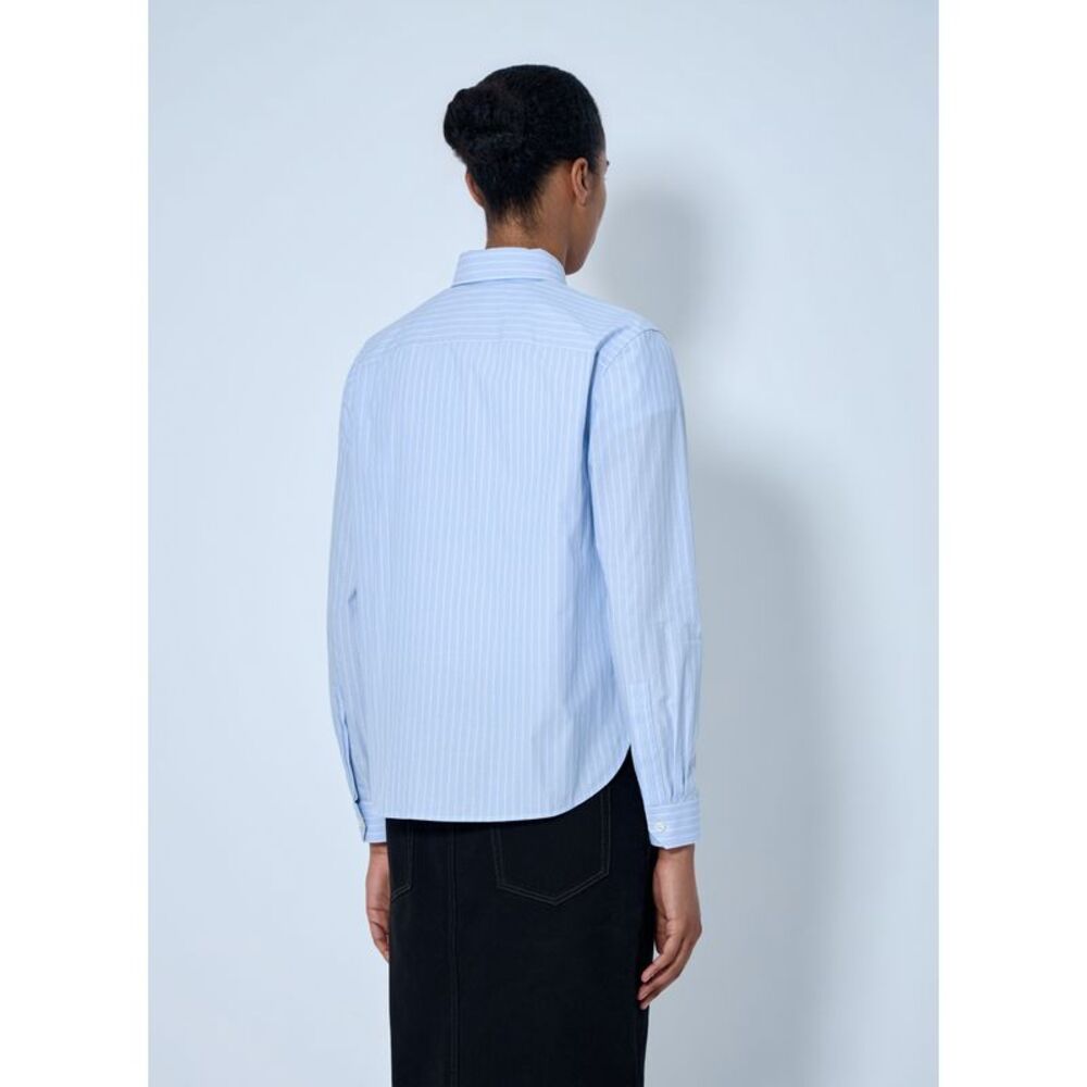 Saint Laurent Women Striped Cotton Poplin Shirt - Picture 4 of 6